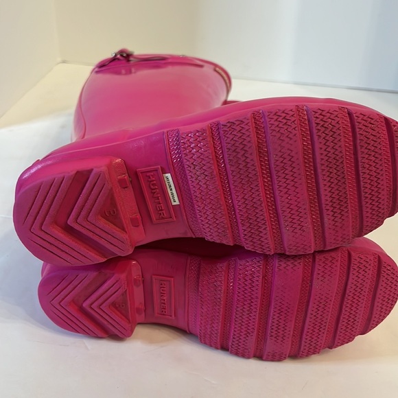 HUNTER  PINK TALL RAIN BOOTS SZ US 5 / 6 AN EU 35 / 36 - Picture 8 of 16